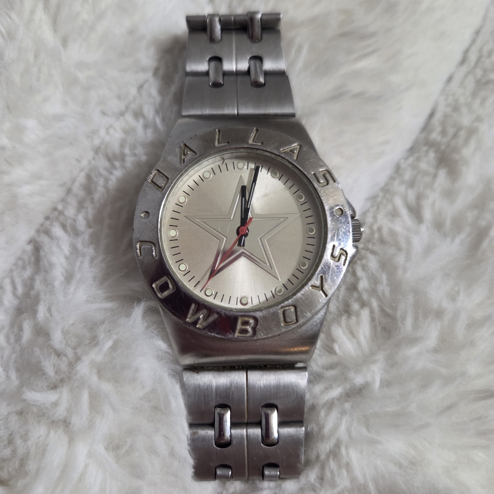 Dallas Cowboys Watch Gametime Silver Stainless‎ Steel NFL Quartz Watch Japan